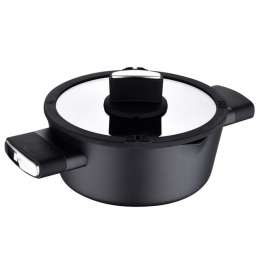 кастрюля BERGNER Ion Plus 2л 20см антипр.покр. кован.алюм. стеклянная крышка индукция