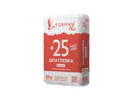 шпатлёвка гипсо-полимерная Forman 25 финишная 20кг, арт.Н0000012640