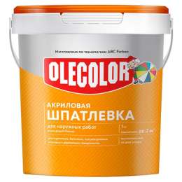 шпатлевка готовая Olecolor для наружных работ 1,6кг, арт.4300000131