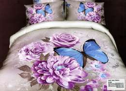 Постельное белье Евро 4 наволочки Сатин (1046826)
