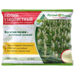 семена сидератов люпин узколистный 0,5кг