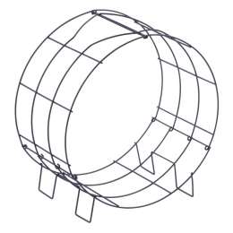 дровница VITALUCE Elis V7631-1/1 чёрная сталь