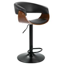 стул барный Амарант/Amarant 480х600х900(1110)мм искусственная кожа/фанера грецого ореха/металл черны