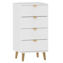 комод Дакота 450х400х885мм меренга/белый ЛДСП/МДФ