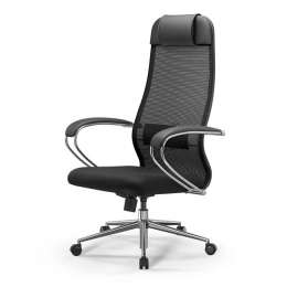 кресло офисное ErgoLife Set 11/подл.131/осн.Sit 052 черный/хром экокожа/сетка