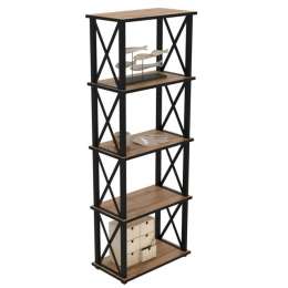 стеллаж MAKE MEBEL Лофт-5 500х300х1470мм 9005 муар Дуб Вотан