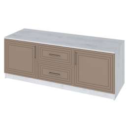 тумба 2 двери 2 ящика Trisha Base 511x1400x400мм МДФ/ЛДСП латте фактур/дуб харбор