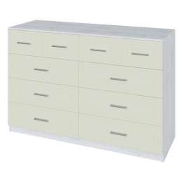 комод 10 ящиков Trisha Base 934x1400x440мм МДФ/ЛДСП панакота фактур/дуб харбор