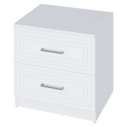 тумба 2 ящика Trisha Base 511x400x400мм МДФ/ЛДСП белый мат/белый шагрень