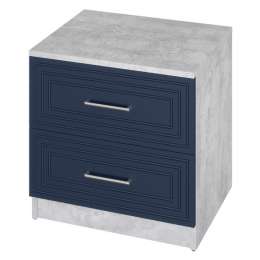 тумба 2 ящика Trisha Base 511x400x400мм МДФ/ЛДСП глубокий синий/цемент светлыйкомод 2 двертумба 2 ящ